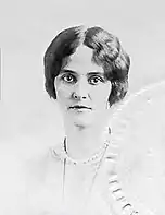 Cropped passport photograph of newlywed Ginevra King circa 1918