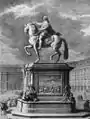 Louis XV in Bordeaux, engraving by Nicolas-Gabriel Dupuis, 1743