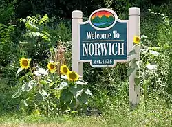 Welcome signage off Memorial Avenue