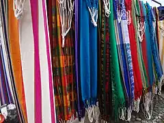 Traditional hammocks,Otavalo Artisan Market,Andes Mountains, Ecuador.
