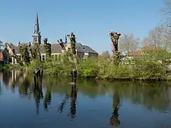 Church: the Sint-Franciskuskerk from Waardsedijk