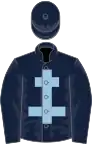 Dark blue, light blue cross of lorraine
