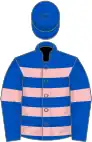 Royal blue, pink hoops and armlets