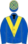 Royal Blue, Yellow chevron, hooped cap