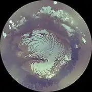 Mars Polar Cap during MRO transition phase instrument checkout
