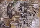 Pablo Picasso, 1911, Mandolin and Glass of Pernod, oil on canvas, National Gallery, Prague
