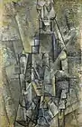 Pablo Picasso, 1911–12, L'Homme à la clarinette (Man with a Clarinet), oil on canvas, 106 x 69&nbsp;cm, Museo Thyssen-Bornemisza, Madrid