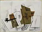 Pablo Picasso, 1914, Pipe, Glass, Bottle of Rum, 40 x 52.7 cm, Museum of Modern Art