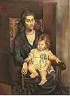 Pablo Picasso, 1918, Portrait de Madame Rosenberg et sa fille, 130 x 95&nbsp;cm, Musée Picasso, Paris