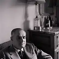 Moravia photographed by Paolo Monti in 1982