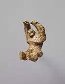 Hawaiian pendant; 18th–19th century; whalebone; height: 6 centimetres (2.4&nbsp;in), width, 3.8 centimetres (1.5&nbsp;in); Metropolitan Museum of Art (New York City)