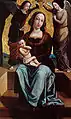 Pietro Perugino, Virgin and Child crowned by two angels, first quarter of the 16th century