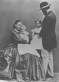 With Helene and two of their children