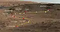 "Pahrump Hills" - Notable places at base of Mount Sharp (Autumn, 2014).