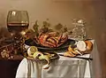 A still life with a roemer, a crab and a peeled lemon, 1643, Art Gallery of South Australia, Adelaide.