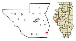 Location of Pearl in Pike County, Illinois.