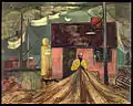 Pink Fish House, oil painting, 1946