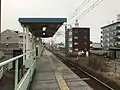 A view of the station platform and track.