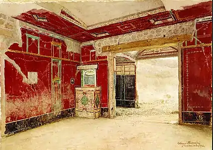 Lararium, a shrine to the lares or household gods