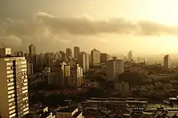 View of the neighborhood after rain