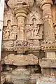 Pot shaped buttress for the temple architecture, Chola age, Chennakesava Swamy temple, Pushpagiri
