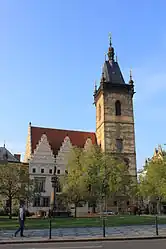 The Navomestska Radnice (lit. 'New Town Hall'), site of the 1419 defenestrations