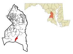 Location of Brandywine, Maryland