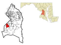 Location of Oxon Hill-Glassmanor, Maryland
