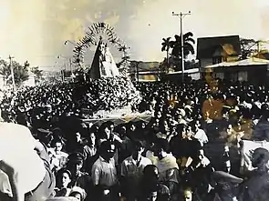 Procession of the Virgen de la Candelaria de la Popa, photo of 1933.