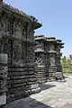 Profile of square mantapa and stellate shrine in the Kedareshwara temple at Halebidu