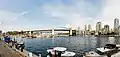 Panoramic view of the bridge.