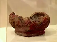 Red lacquer wood bowl from the Chinese Hemudu culture dated to 4000–5000&nbsp;BC, the oldest such piece ever found.