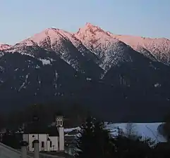 The Härmelekopf and Reither&nbsp;Spitze in winter