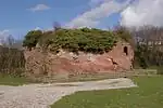 Remains of Holt Castle inner courtyard