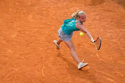 Image 6Richèl HogenkampPhotograph credit: Carlos DelgadoRichèl Hogenkamp (born 16&nbsp;April 1992) is a professional tennis player from the Netherlands. Her highest WTA singles ranking is 94, which she reached on 24&nbsp;July 2017. On the ITF Women's World Tennis Tour, she has won 16 singles and 14 doubles titles. This photograph depicts Hogenkamp competing at the 2015 Madrid Open.More selected pictures