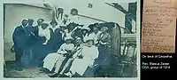 Rare on-deck photo of the Carpathia's passengers (c. 1914), unconnected with the Titanic disaster