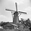 The mill is built on an artificial hill