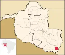 Location in Rondônia  state