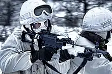 Royal Marines during the annual Cold Weather Training exercise