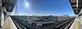 Panorama view of the Koumi Line platform, December 2023