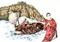 Shipwreck of Saint Caesarius deacon in the city of Terracina.