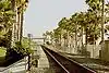 The platform at San Clemente Pier station