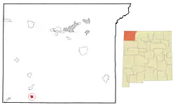 Location of Naschitti, New Mexico
