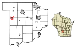 Location of Lime Ridge in Sauk County, Wisconsin.