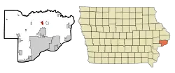 Location of Long Grove, Iowa
