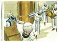 Josiah commanded the priests to remove idols from the temple of the Lord