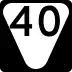 State Route 40 marker