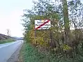 Route DN14&nbsp;[ro] exiting Șeica Mare