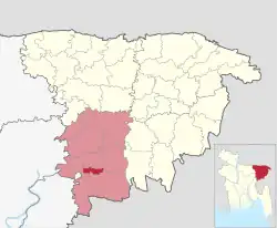 Location of Shayestaganj