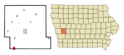 Location of Shelby, Iowa